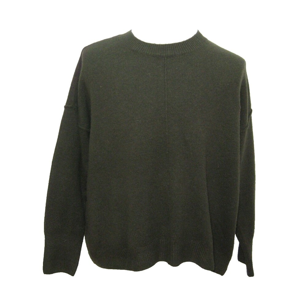 Vince Camuto Sweater Mens Medium Solid Brown Long Sleeve Crewneck Acrylic Top